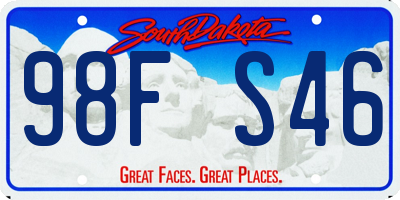 SD license plate 98FS46