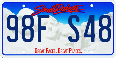 SD license plate 98FS48