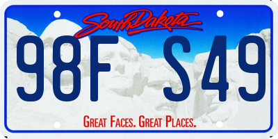 SD license plate 98FS49