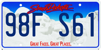 SD license plate 98FS61