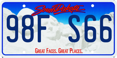 SD license plate 98FS66