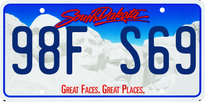 SD license plate 98FS69