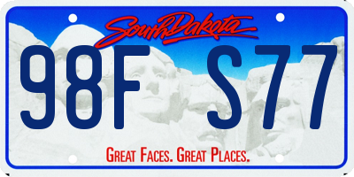 SD license plate 98FS77