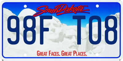 SD license plate 98FT08