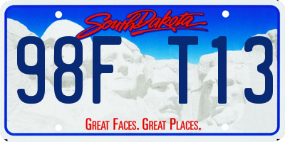 SD license plate 98FT13