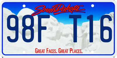 SD license plate 98FT16