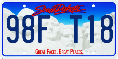 SD license plate 98FT18