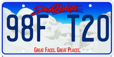 SD license plate 98FT20