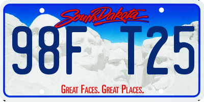 SD license plate 98FT25