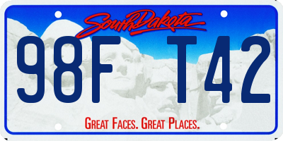 SD license plate 98FT42