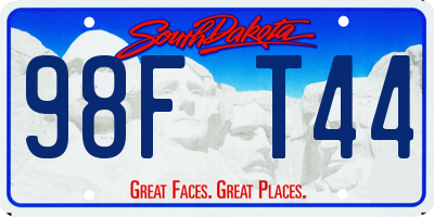 SD license plate 98FT44