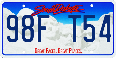 SD license plate 98FT54