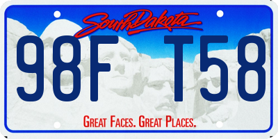 SD license plate 98FT58