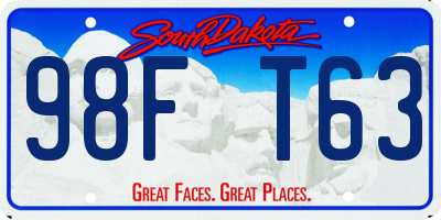 SD license plate 98FT63