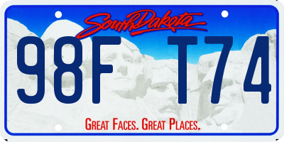 SD license plate 98FT74