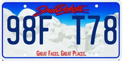 SD license plate 98FT78