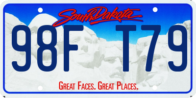 SD license plate 98FT79