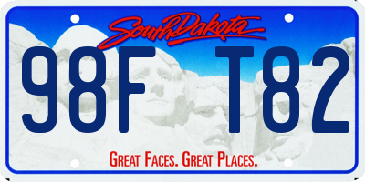 SD license plate 98FT82