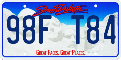 SD license plate 98FT84