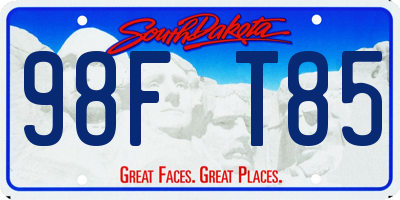 SD license plate 98FT85