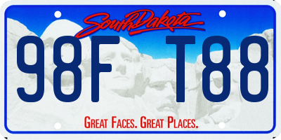 SD license plate 98FT88