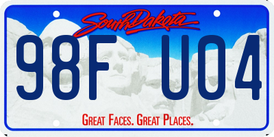 SD license plate 98FU04
