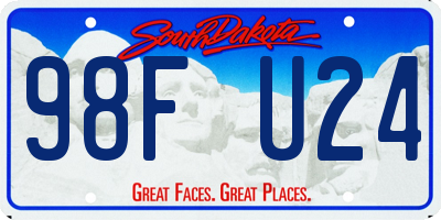SD license plate 98FU24