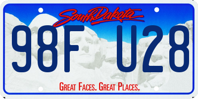 SD license plate 98FU28