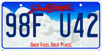 SD license plate 98FU42