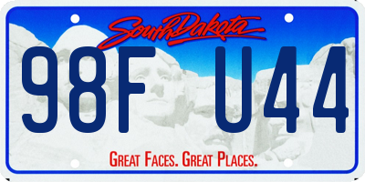 SD license plate 98FU44