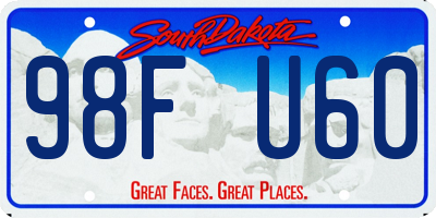 SD license plate 98FU60