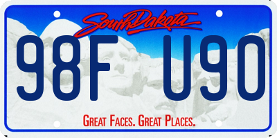 SD license plate 98FU90