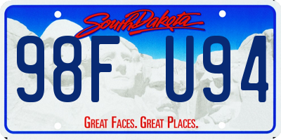 SD license plate 98FU94