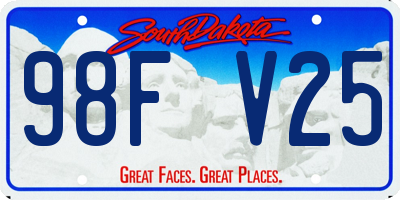 SD license plate 98FV25