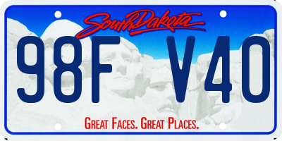 SD license plate 98FV40