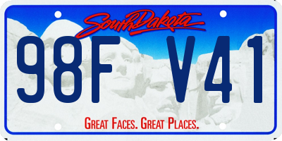 SD license plate 98FV41