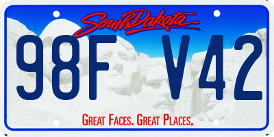 SD license plate 98FV42