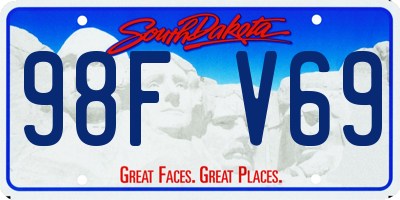 SD license plate 98FV69