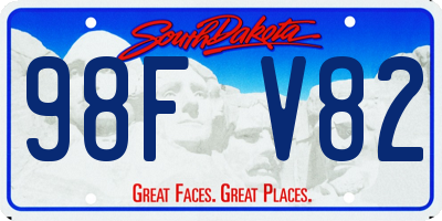 SD license plate 98FV82