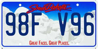 SD license plate 98FV96