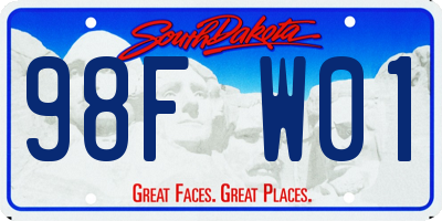 SD license plate 98FW01