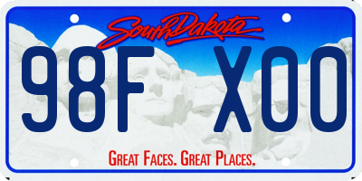 SD license plate 98FX00