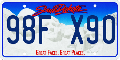 SD license plate 98FX90
