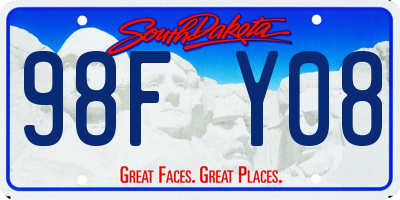 SD license plate 98FY08