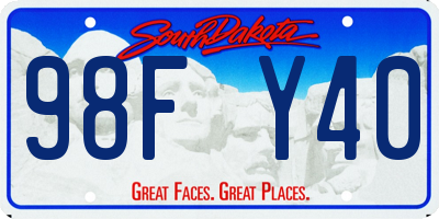 SD license plate 98FY40