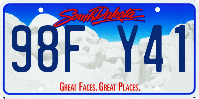 SD license plate 98FY41