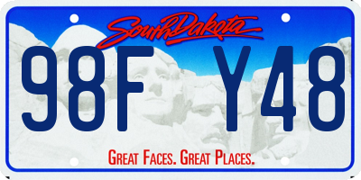 SD license plate 98FY48