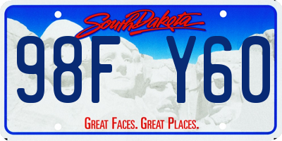 SD license plate 98FY60