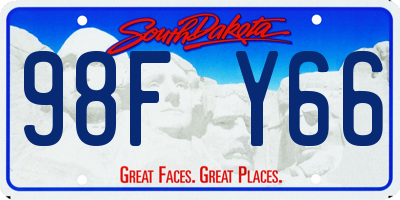 SD license plate 98FY66