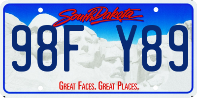 SD license plate 98FY89